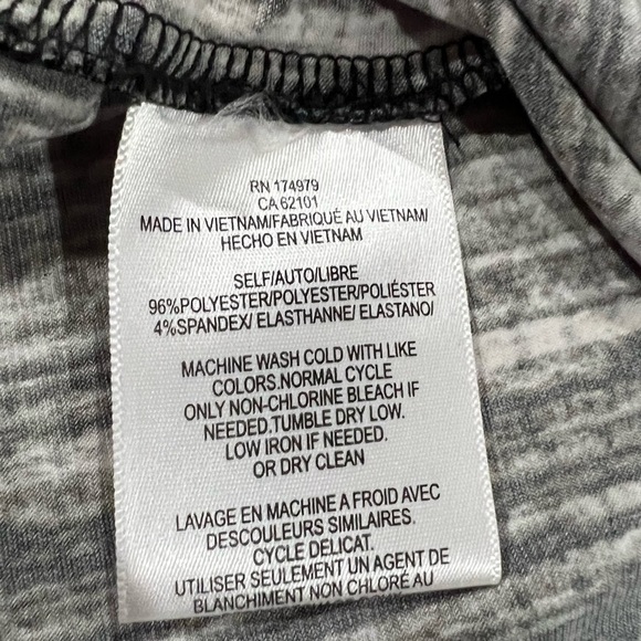 Bcbgmaxazira Black and White Batik Long Sleeve Mini Dress slinky size S - Picture 10 of 14